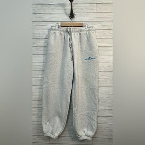 Ash Colored Pink Palm Puff Sweatpants